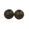 Rubber Bead - 5-mm - muddy-brown - 25